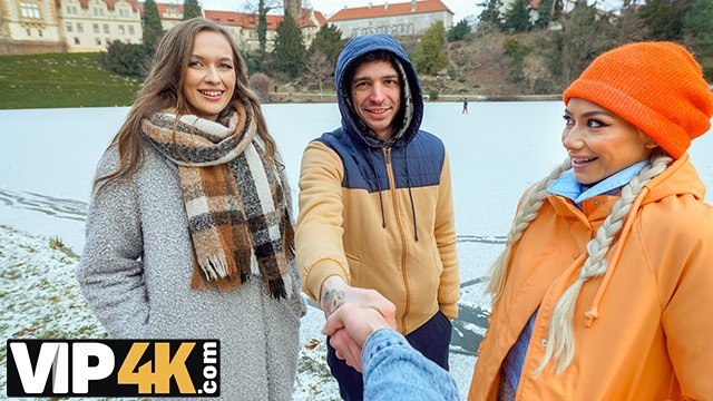 SWAP4K. A Sunday walk ended up as having a hot girl with in our bed, it was her first threesome